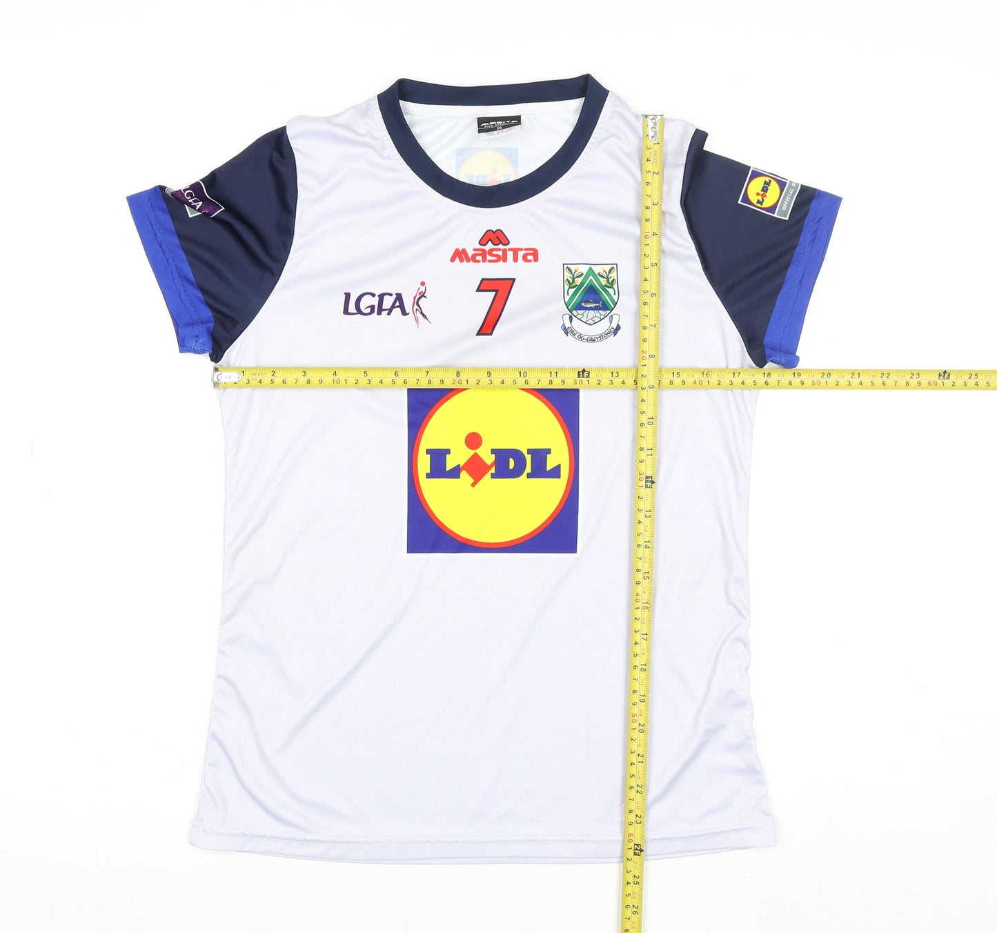 Masita Men's White Football Jersey T-Shirt Size 14 Athletic Fit