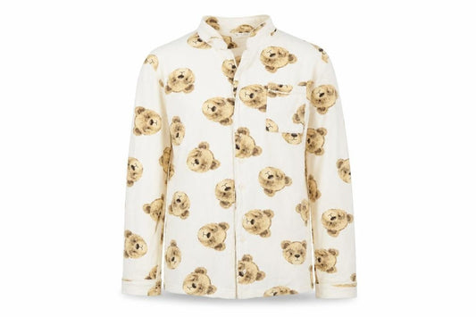 Marks & Spencer Girls Beige Teddy Bear Pyjama Set 13-14 Years Long Sleeve