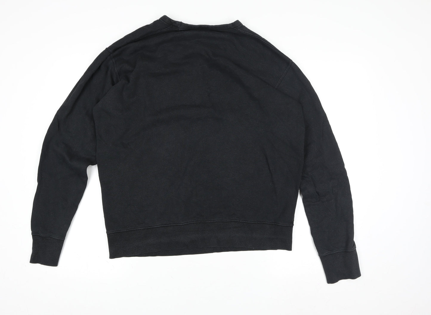 Uniqlo Men Black Graphic Art Crew Neck Sweatshirt Medium