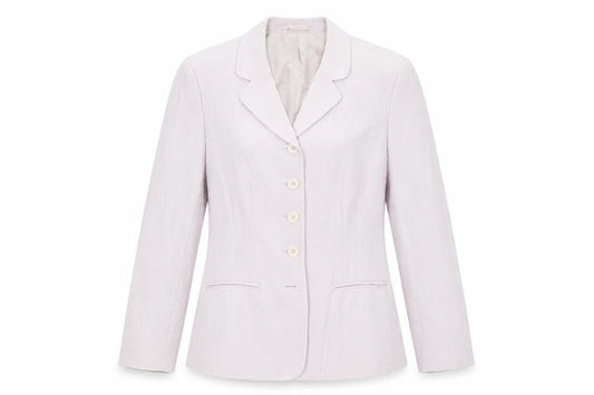 Next Womens Beige Textured Suit Jacket UK 12 Single-Breasted Blazer