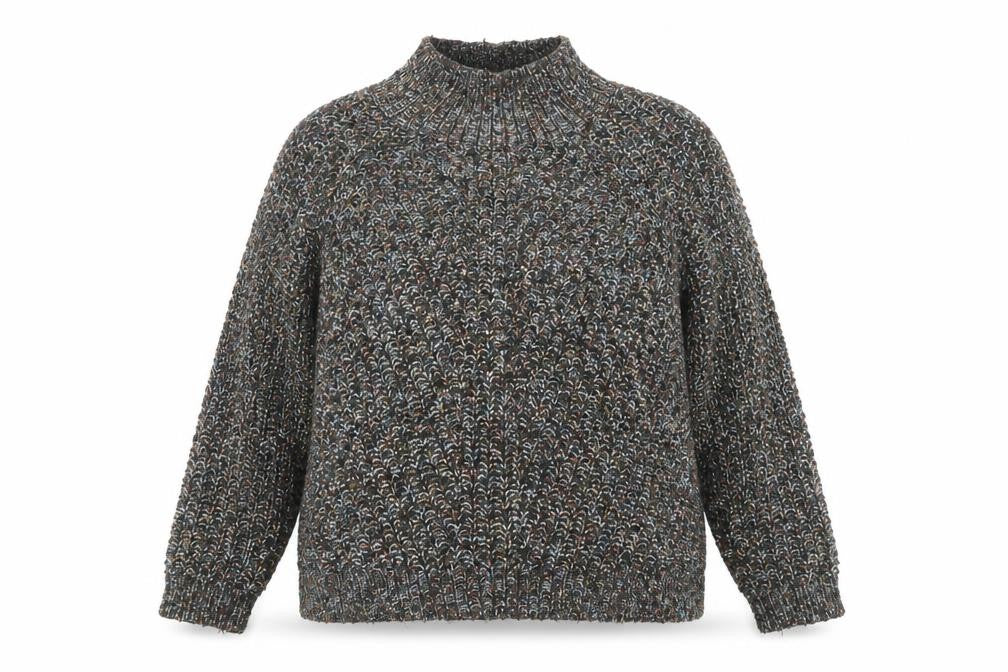 John Lewis Women’s Multicoloured Size 10 Chunky Mock Neck Jumper