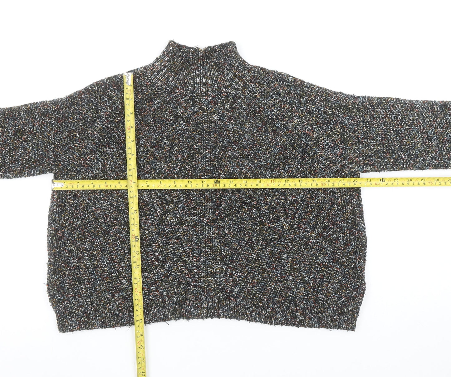 John Lewis Women’s Multicoloured Size 10 Chunky Mock Neck Jumper