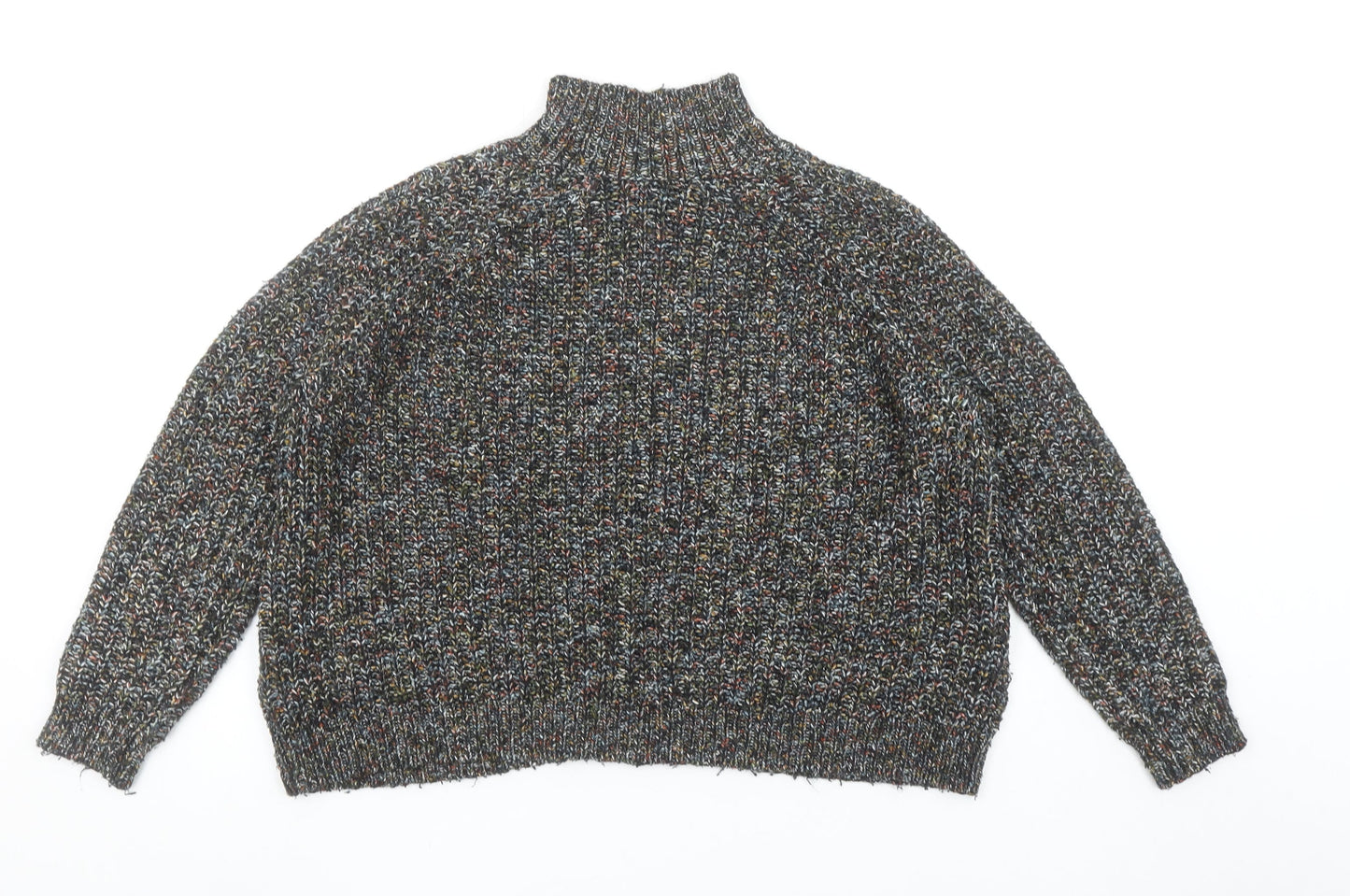 John Lewis Women’s Multicoloured Size 10 Chunky Mock Neck Jumper