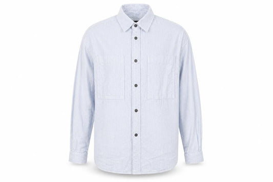 Human Nation Men's Blue Regular Fit Long Sleeve Button-Up Corduroy Shirt M