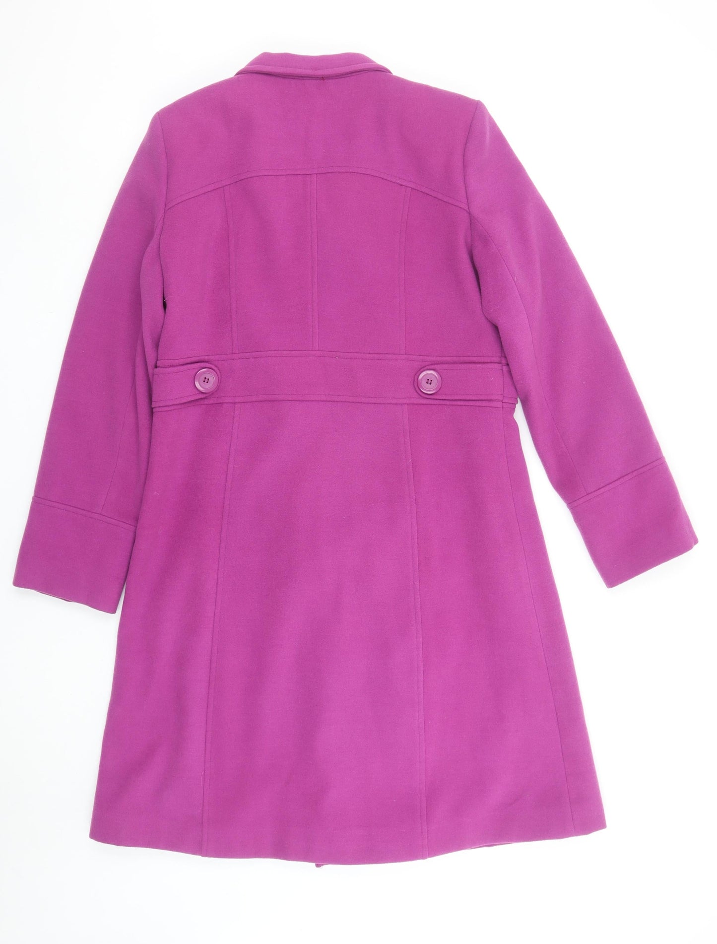 Perrie Women’s Purple Button Mid-Length Pea Coat Size 14