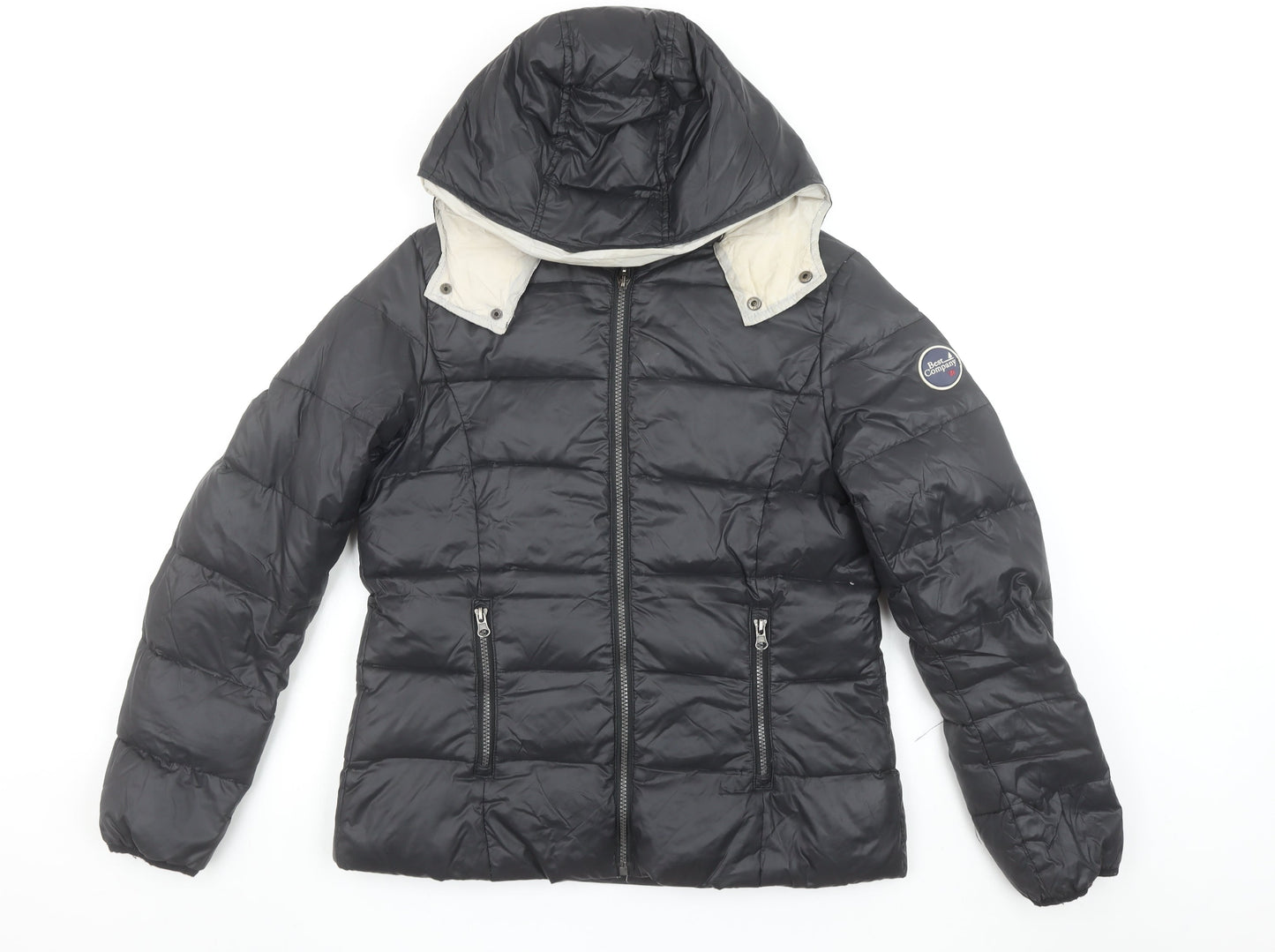 Best Company Womens Black L Hooded Puffer Jacket