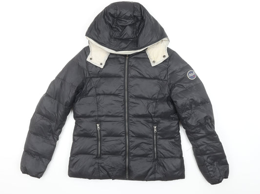 Best Company Womens Black L Hooded Puffer Jacket
