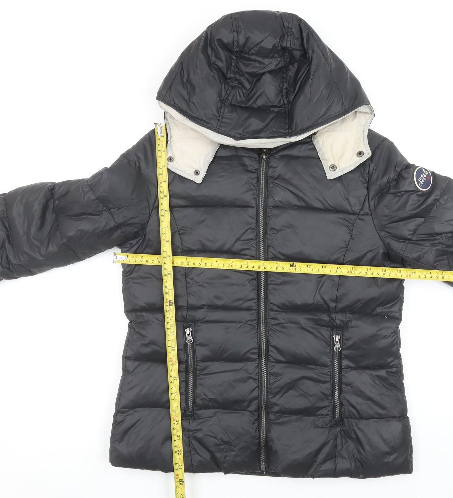 Best Company Womens Black L Hooded Puffer Jacket