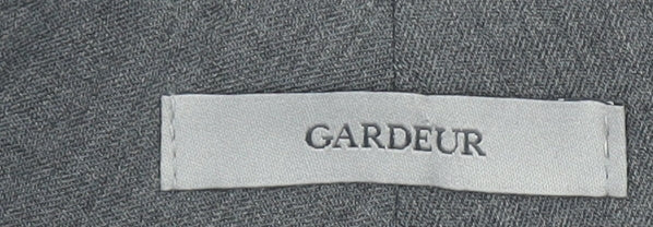 Gardeur Women's Grey Wool Blend Straight Leg Dress Trousers Size 16