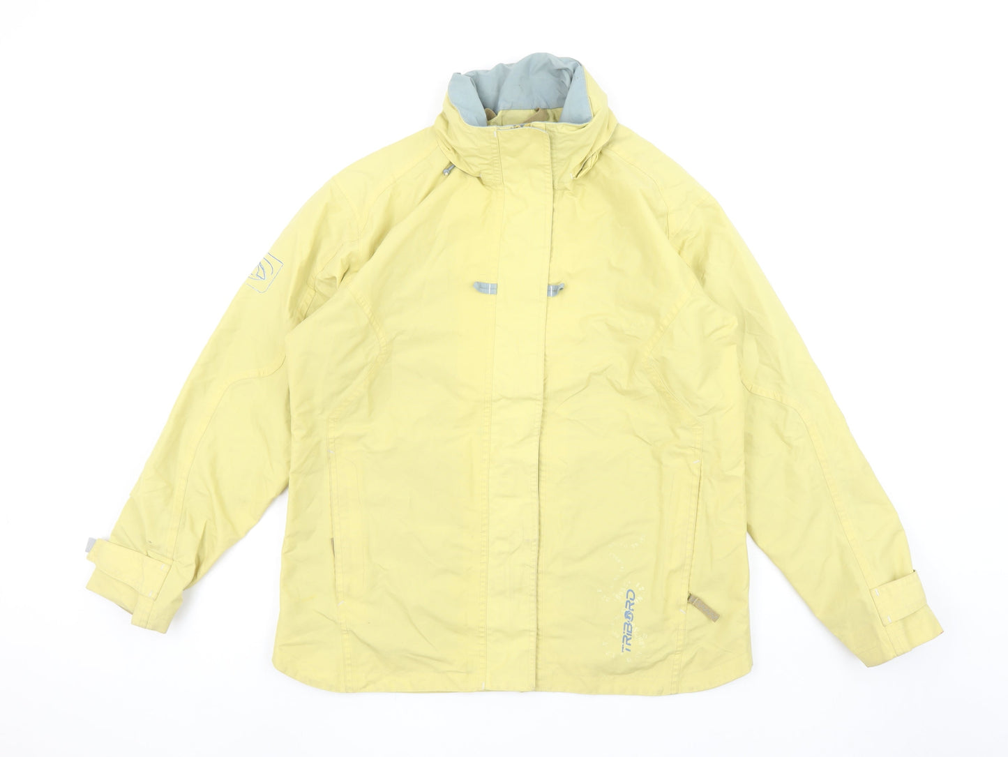 Tribord Women's Yellow Waterproof Rain Jacket Size L Outdoor Coat