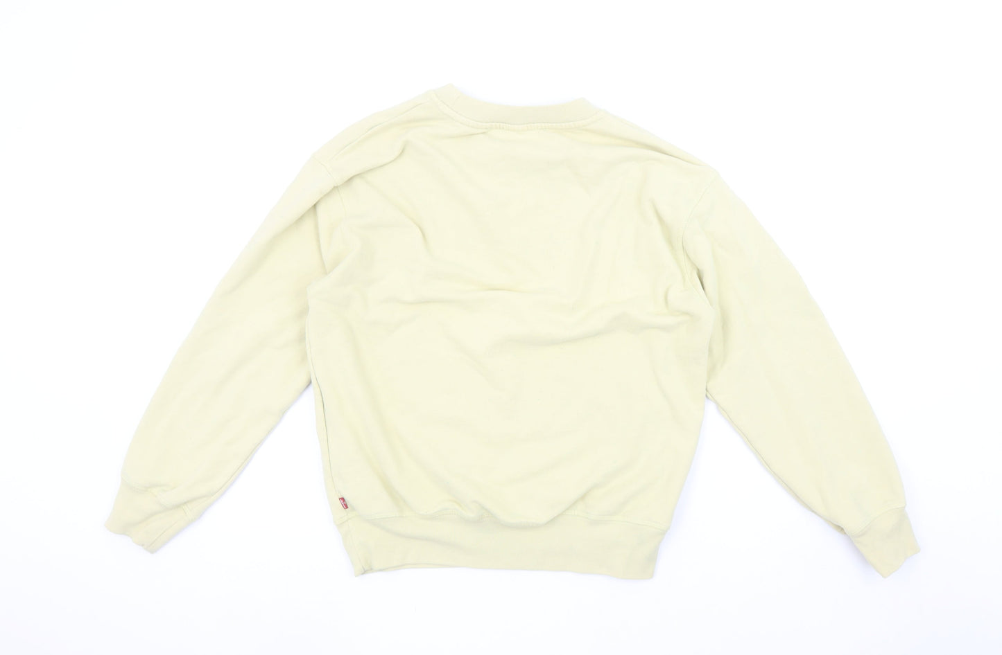 Levi's Womens Beige Crew Neck Cotton Logo Sweatshirt Size S