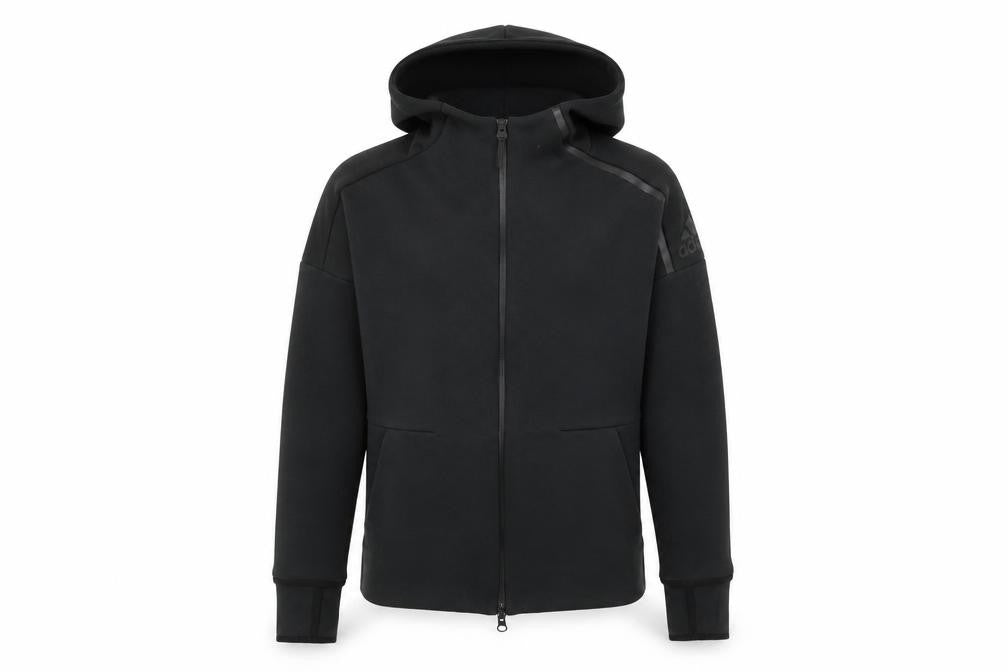 adidas Girls Black Full Zip Hoodie Size 12-13 Years Hooded Sportswear