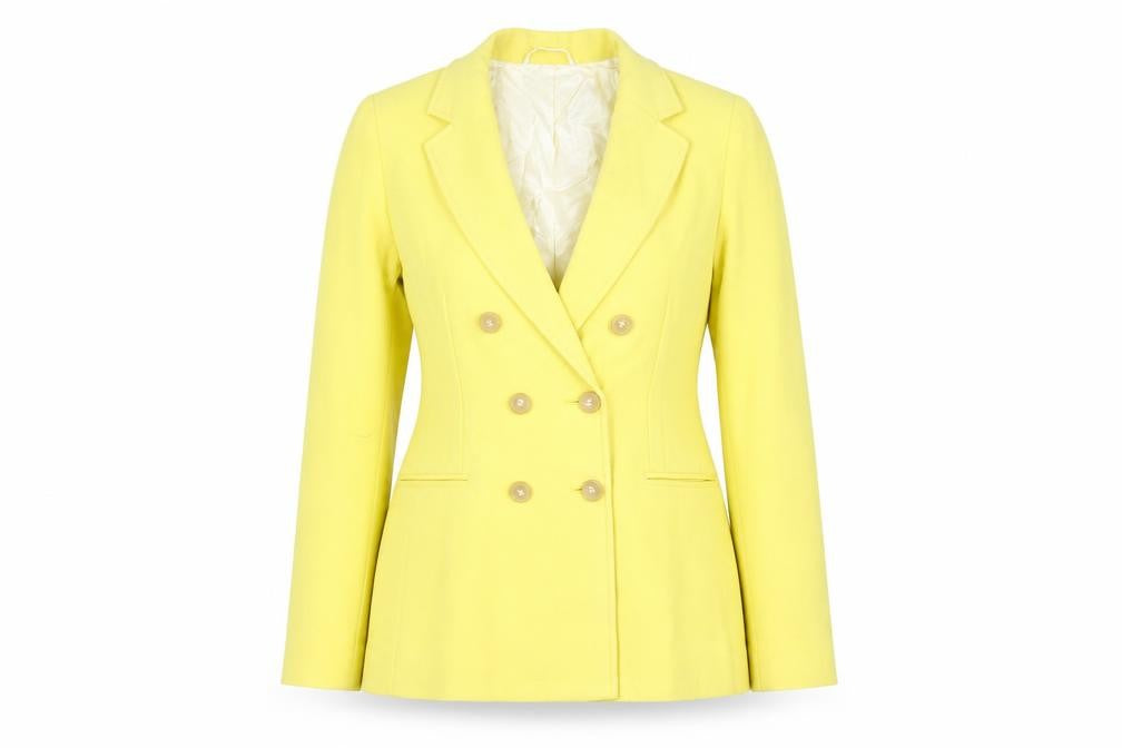 3.1 Phillip Lim Womens Yellow Double-Breasted Blazer Size 8
