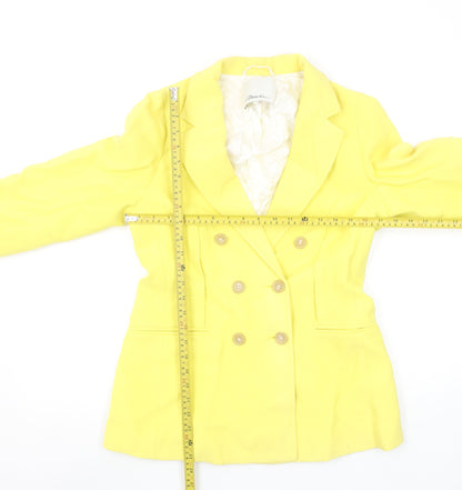 3.1 Phillip Lim Womens Yellow Double-Breasted Blazer Size 8