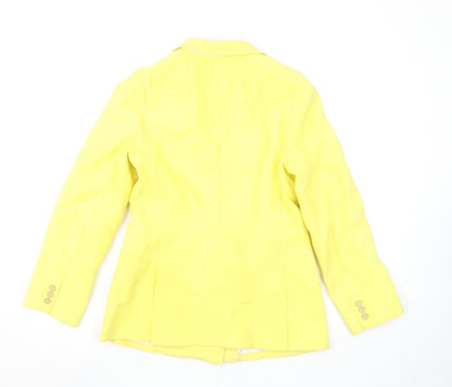 3.1 Phillip Lim Womens Yellow Double-Breasted Blazer Size 8