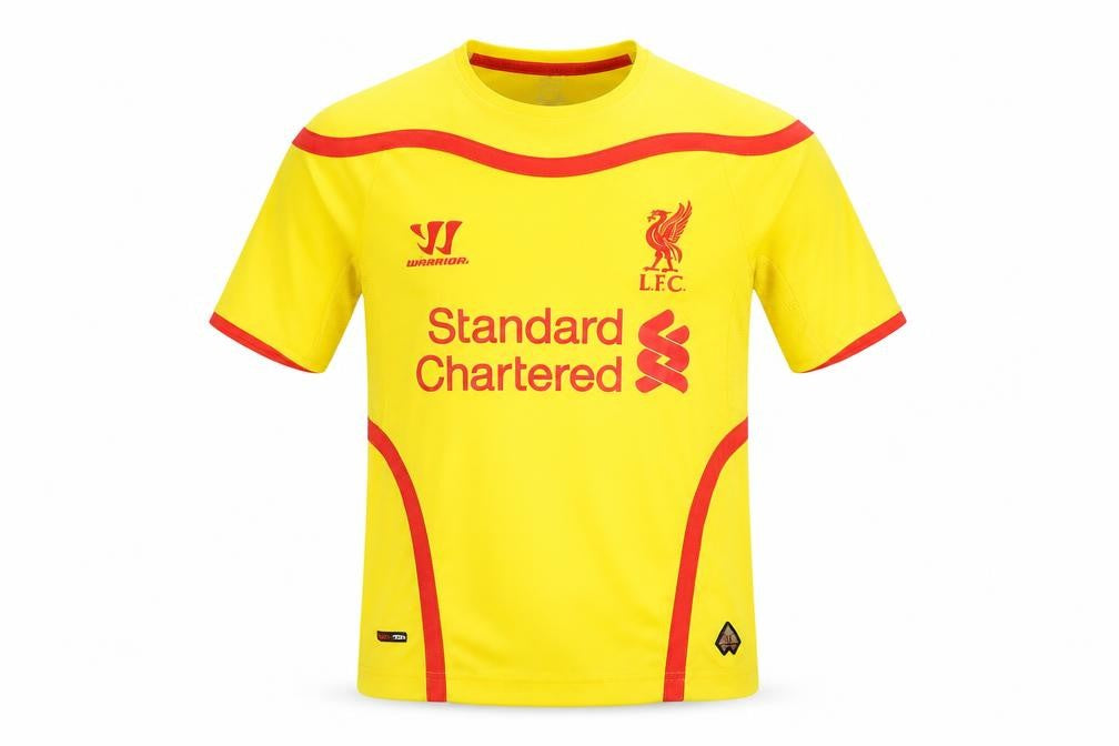Warrior Boys Yellow Liverpool FC Football Jersey T-Shirt 13-14 Years