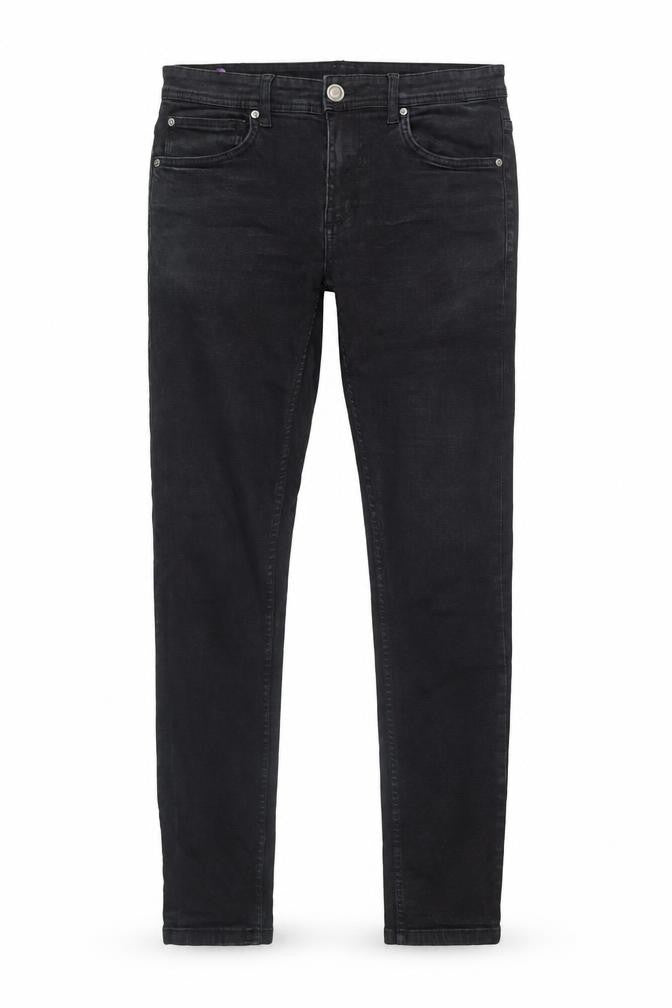 FSBN Men's Black Slim Fit Denim Jeans 33W 32L Skinny Style