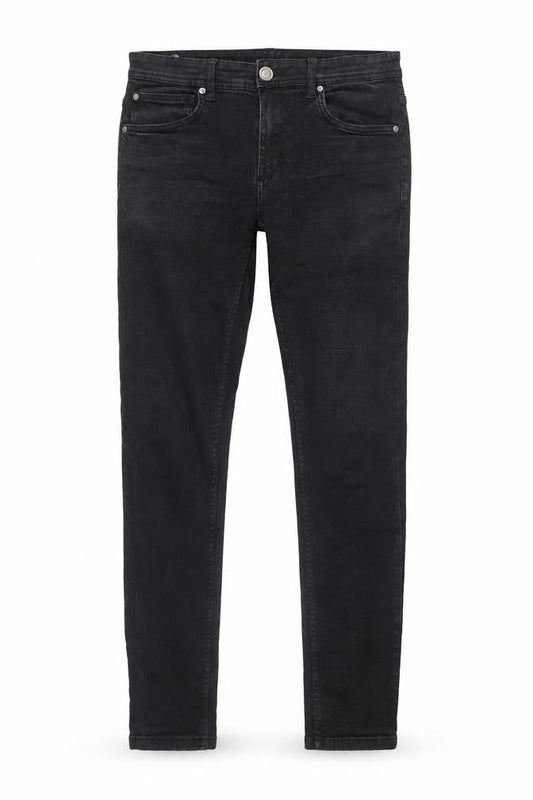 FSBN Men's Black Slim Fit Denim Jeans 33W 32L Skinny Style