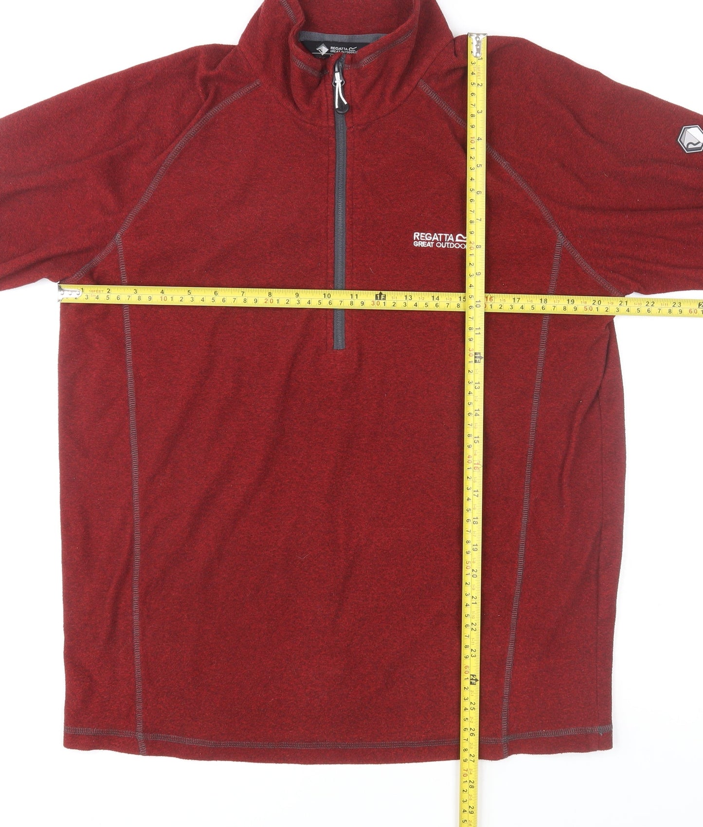 Regatta Mens Red Fleece 1/2 Zip Pullover Sweatshirt Size L