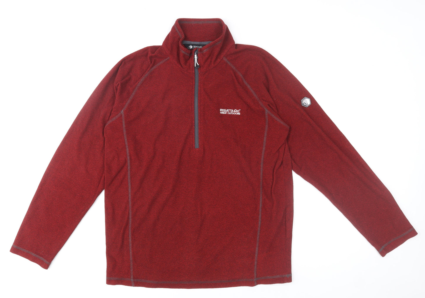 Regatta Mens Red Fleece 1/2 Zip Pullover Sweatshirt Size L
