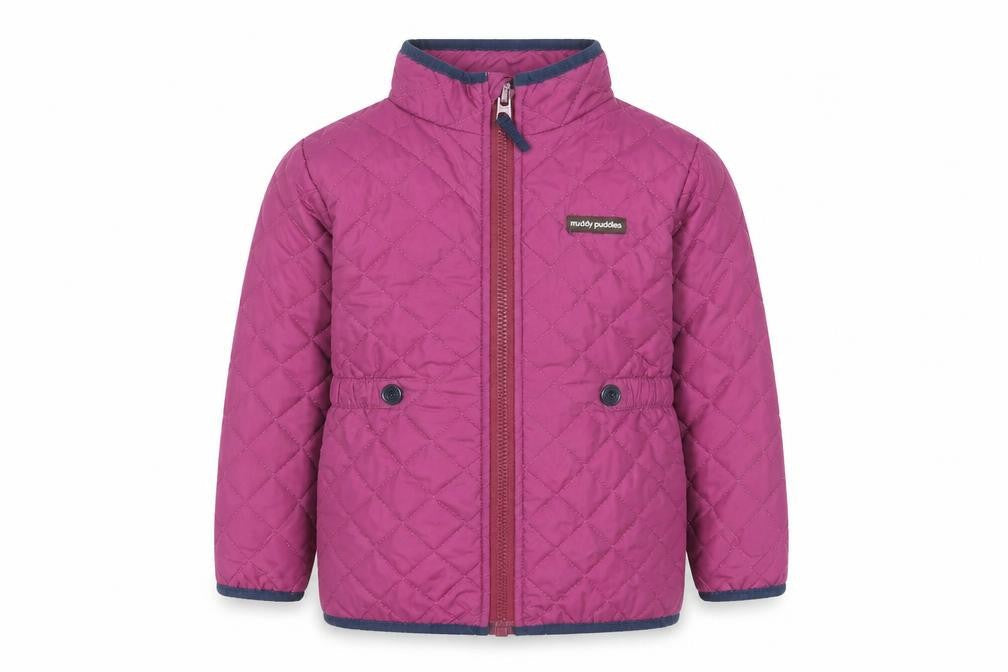 Muddy Puddles Girls Pink Quilted Mid-Length Jacket 6 Years