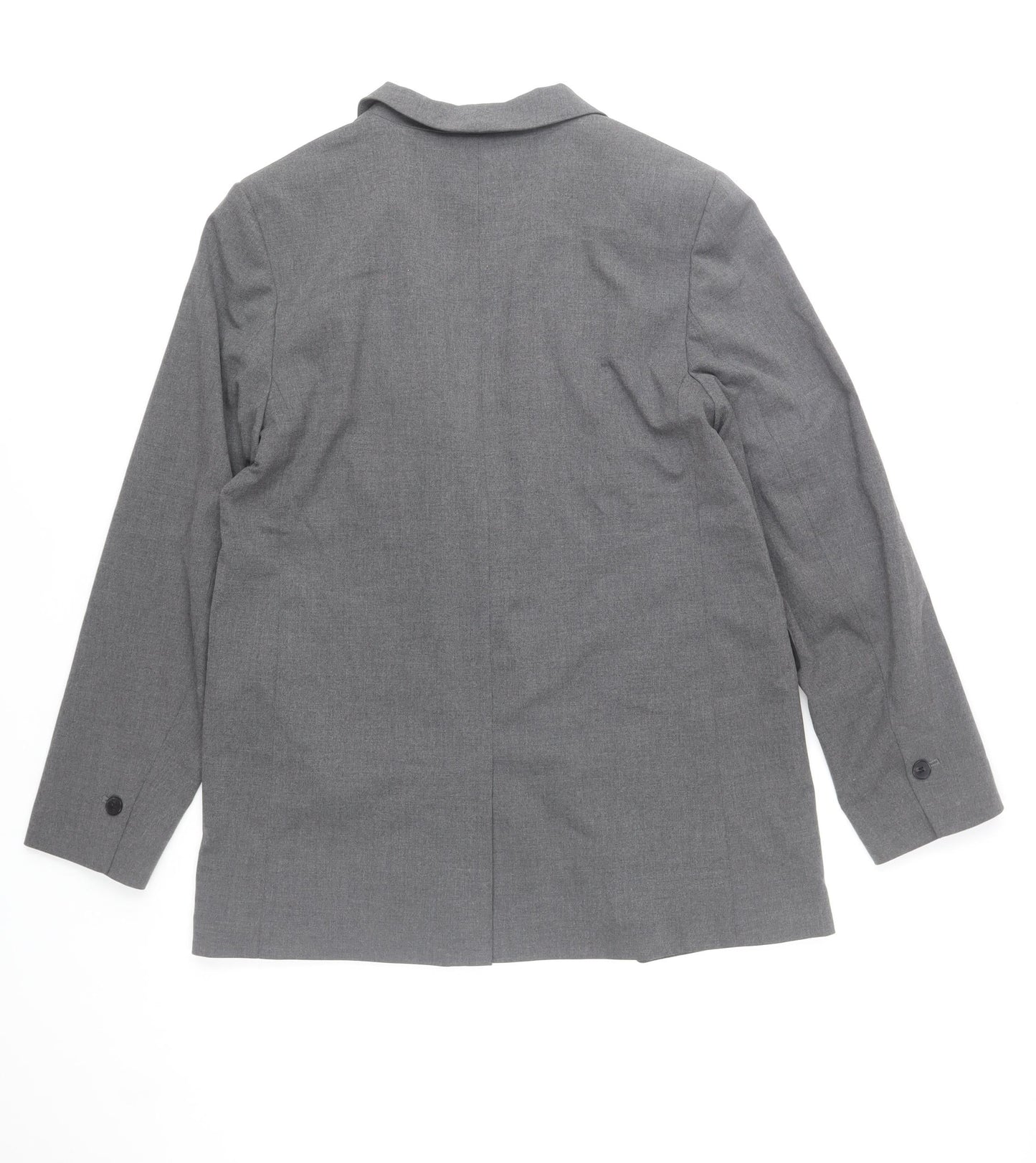 H&M Men’s Grey Blazer Jacket Size M Regular Fit Polyester Mix