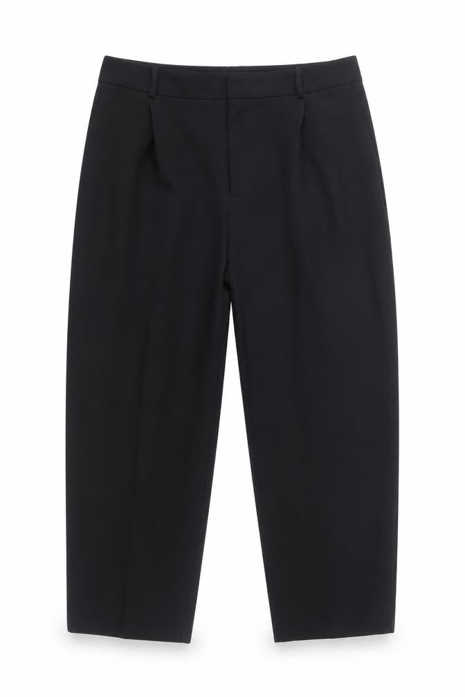 Zara Men Black L Chino Trousers Classic Fit Polyester Blend