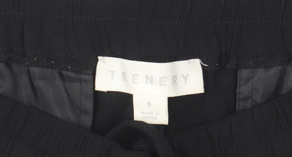 Trenery Women’s Black Jogger Trousers Size 6 Elastic Waist