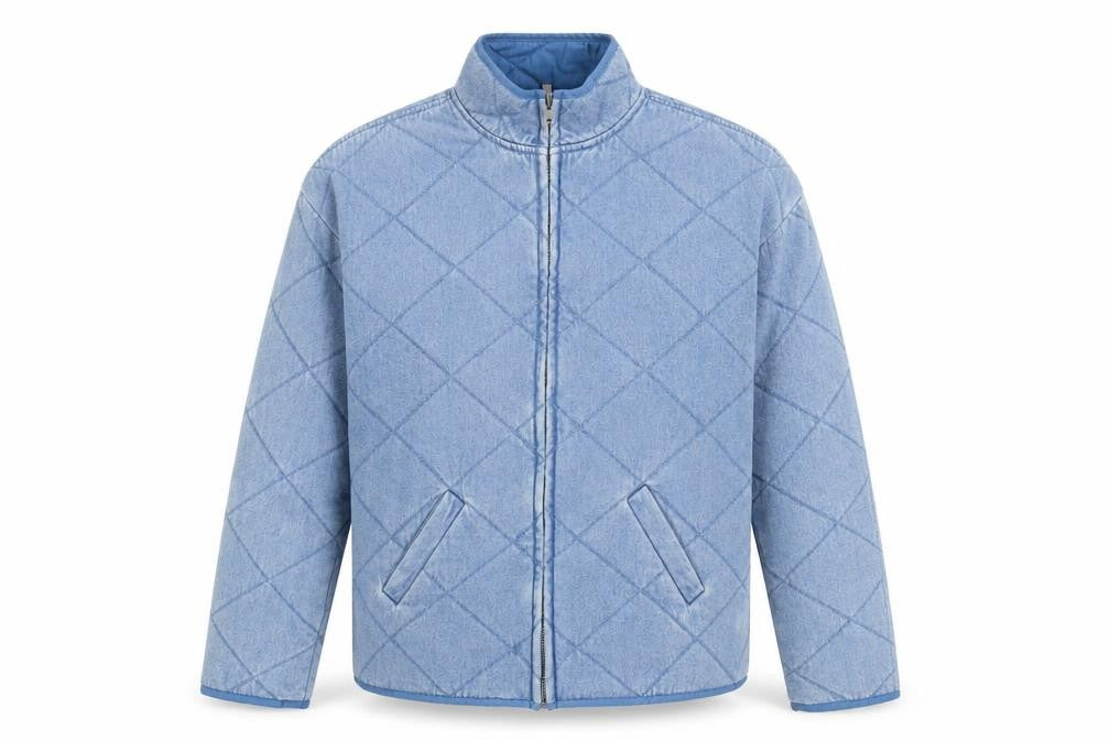 Next Men's Blue Quilted Cotton Jacket XS Casual Zip Up