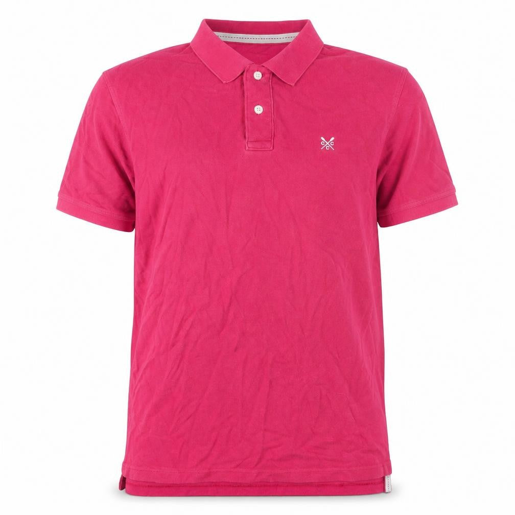 Crew Clothing Men’s Pink Collared Cotton Polo T-Shirt Size L