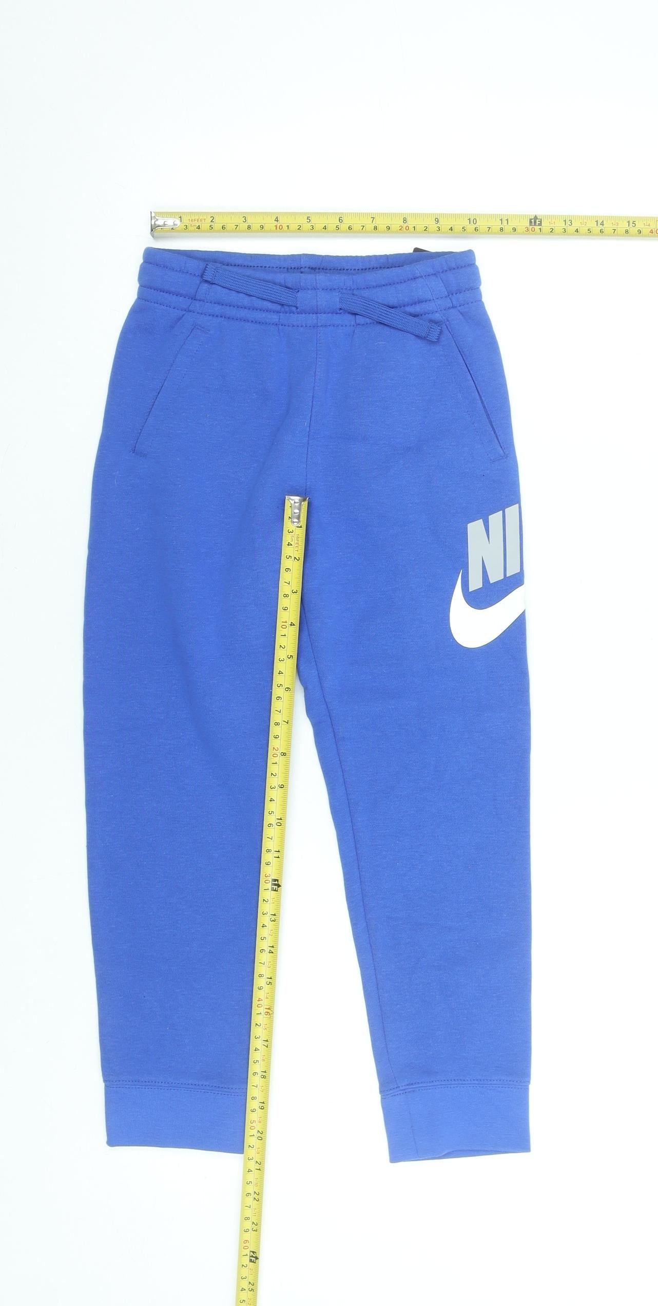 Nike Boys Blue Jogger Trousers 7 Years Cotton Blend Sportswear