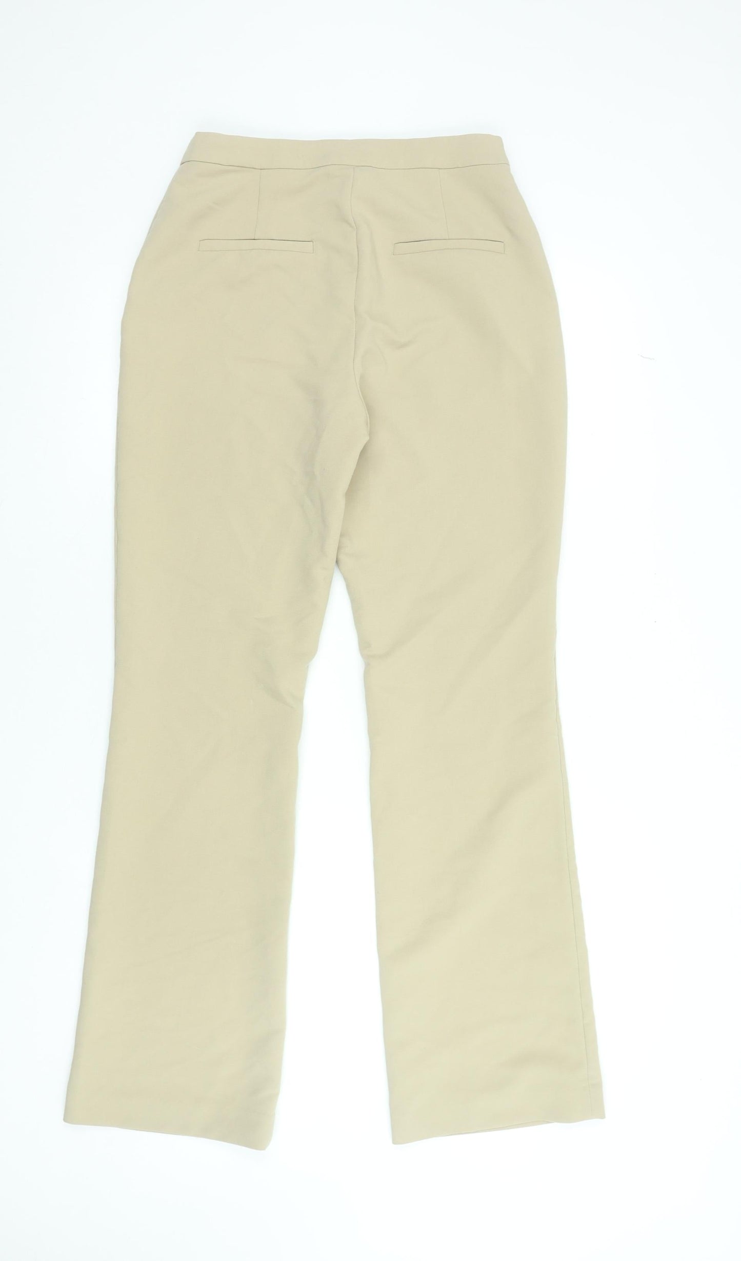 H&M Women’s Beige Chino Trousers Size 12 Regular Fit Stretch