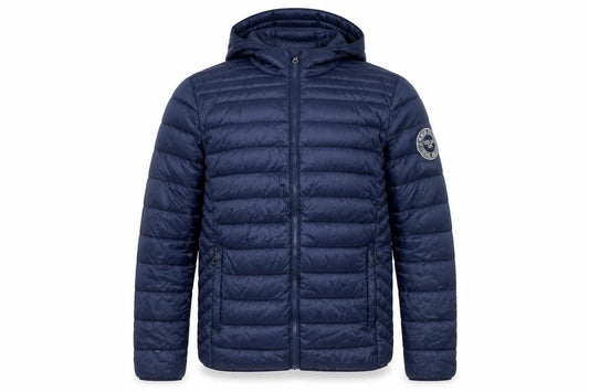 SoulCal Men's Blue Hooded Puffer Jacket Size S Nylon Winter Casual