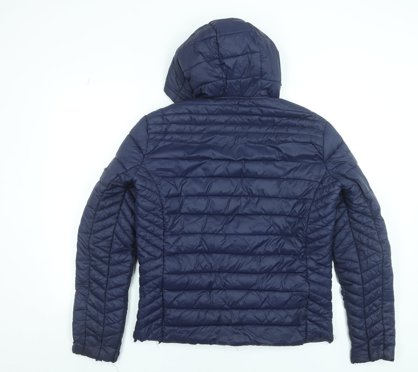 SoulCal & Co Men's Blue Hooded Puffer Jacket Size S Nylon Winter Casual