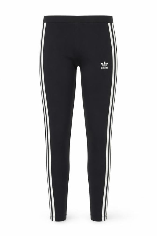 Adidas Womens Black Ankle Leggings Size 8 Cotton Stretch