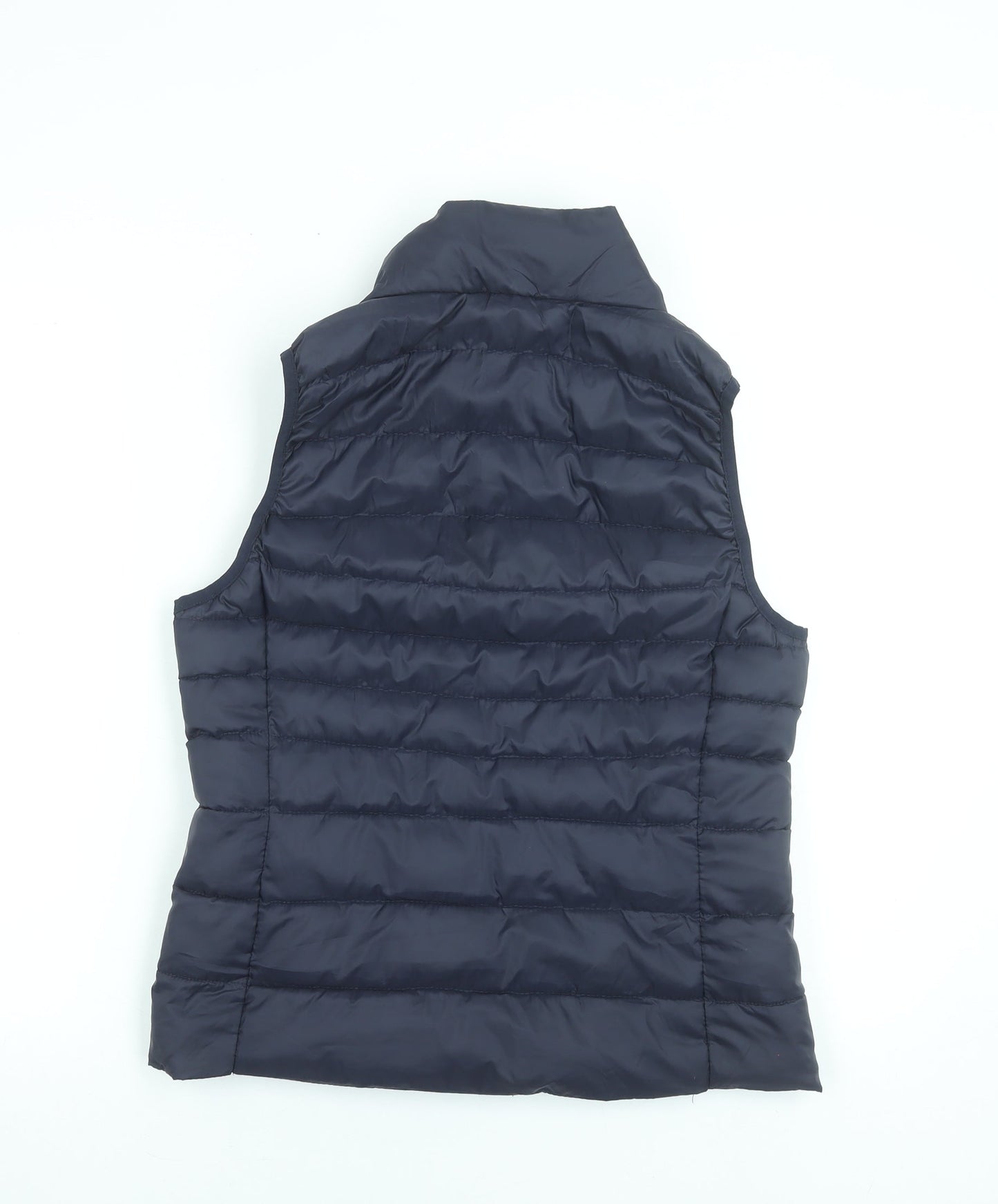 ONLY Womens Blue Puffer Waistcoat Gilet Size M Quilted Zip Lightweight