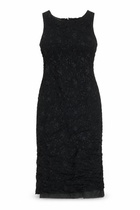 Richards Women's Black Sleeveless Floral Sheath Knee Length Dress Size 10