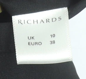 Richards Women's Black Sleeveless Floral Sheath Knee Length Dress Size 10