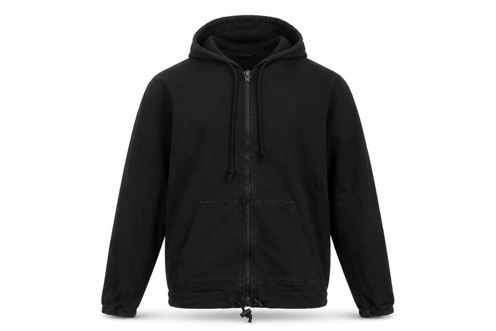Tezenis Men’s Black Full Zip Cotton Hoodie Size M