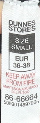 Dunnes Stores Women’s Black White Striped Crew Neck Pullover Jumper Size S