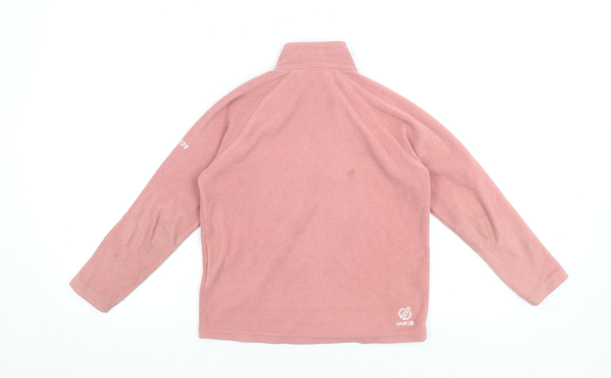 Dare 2B Girls Pink Fleece 1/4 Zip Pullover Sweatshirt 7-8 Years