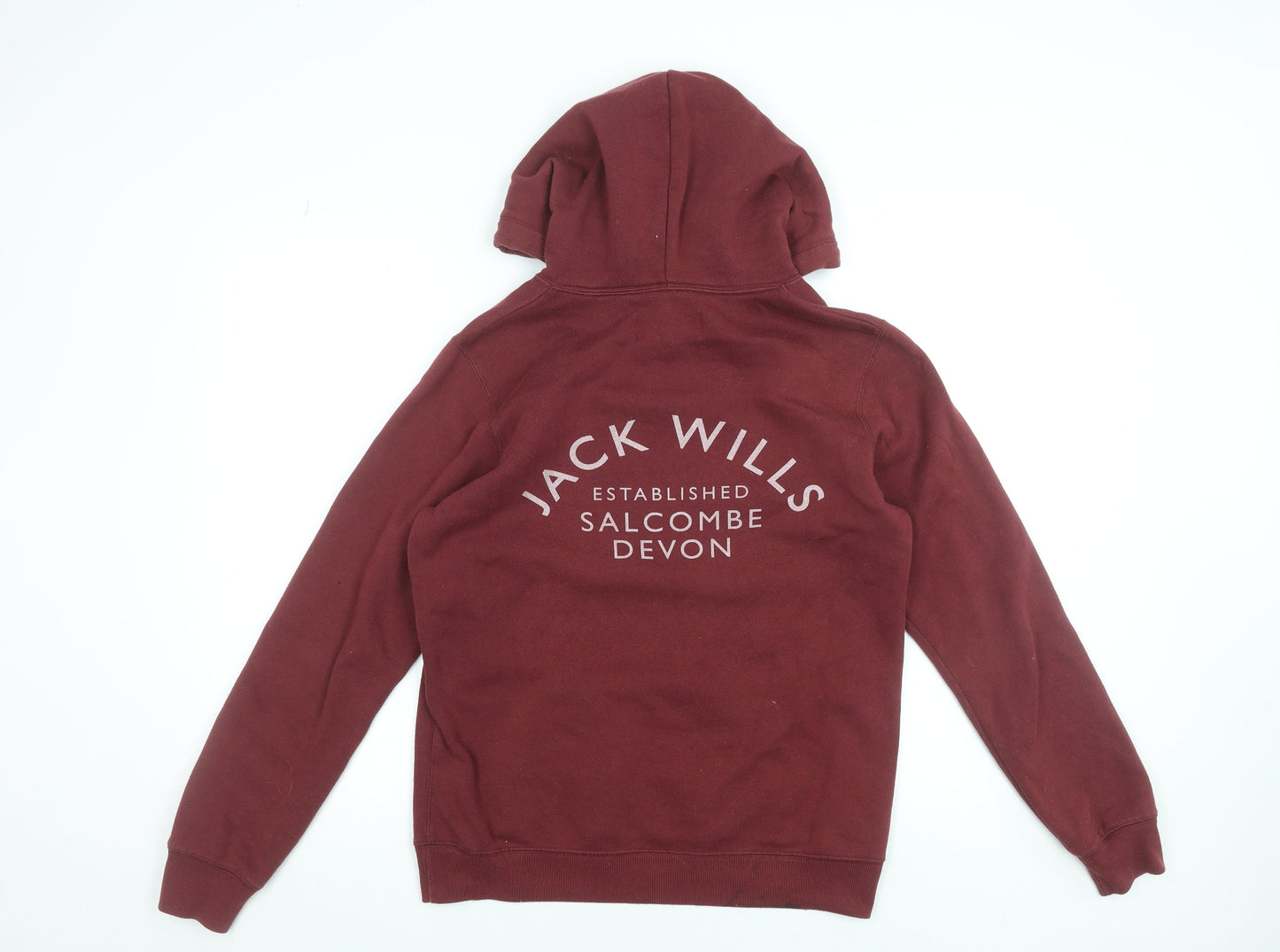 Jack Wills Womens Red Hoodie UK 12 Pullover Cotton Blend Casual