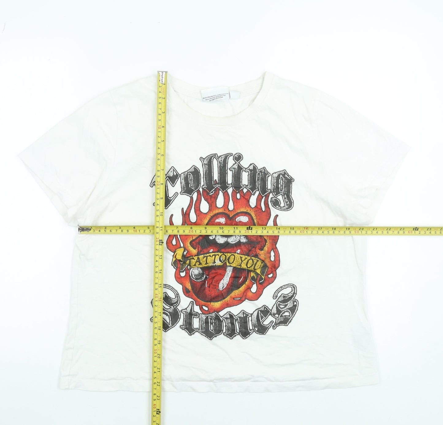 Rolling Stones Women's White 2XL Rock Graphic Cotton T-Shirt