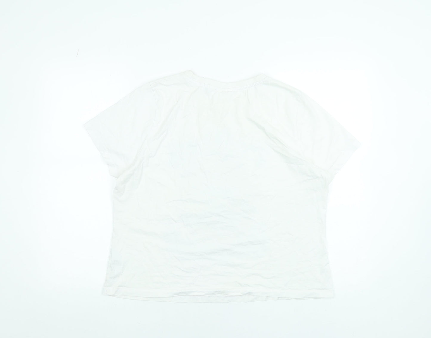 Rolling Stones Women's White 2XL Rock Graphic Cotton T-Shirt