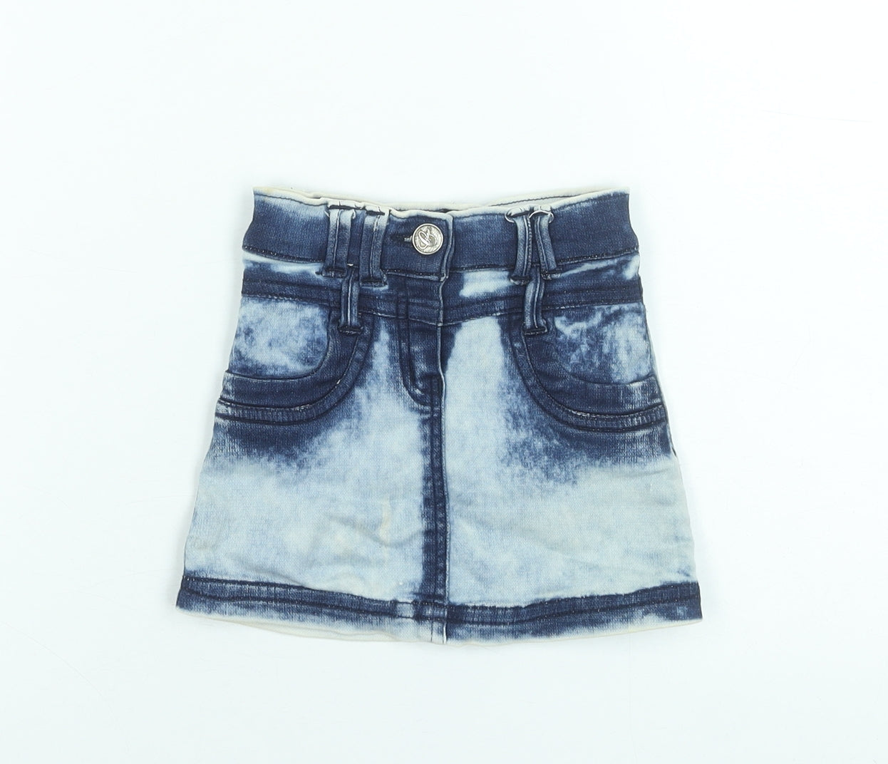 Zola Kids Blue Denim Mini Skirt Girls Size 20 Plus Casual Stretch