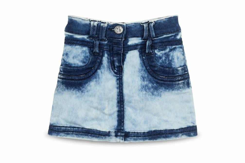 Zola Kids Blue Denim Mini Skirt Girls Size 20 Plus Casual Stretch