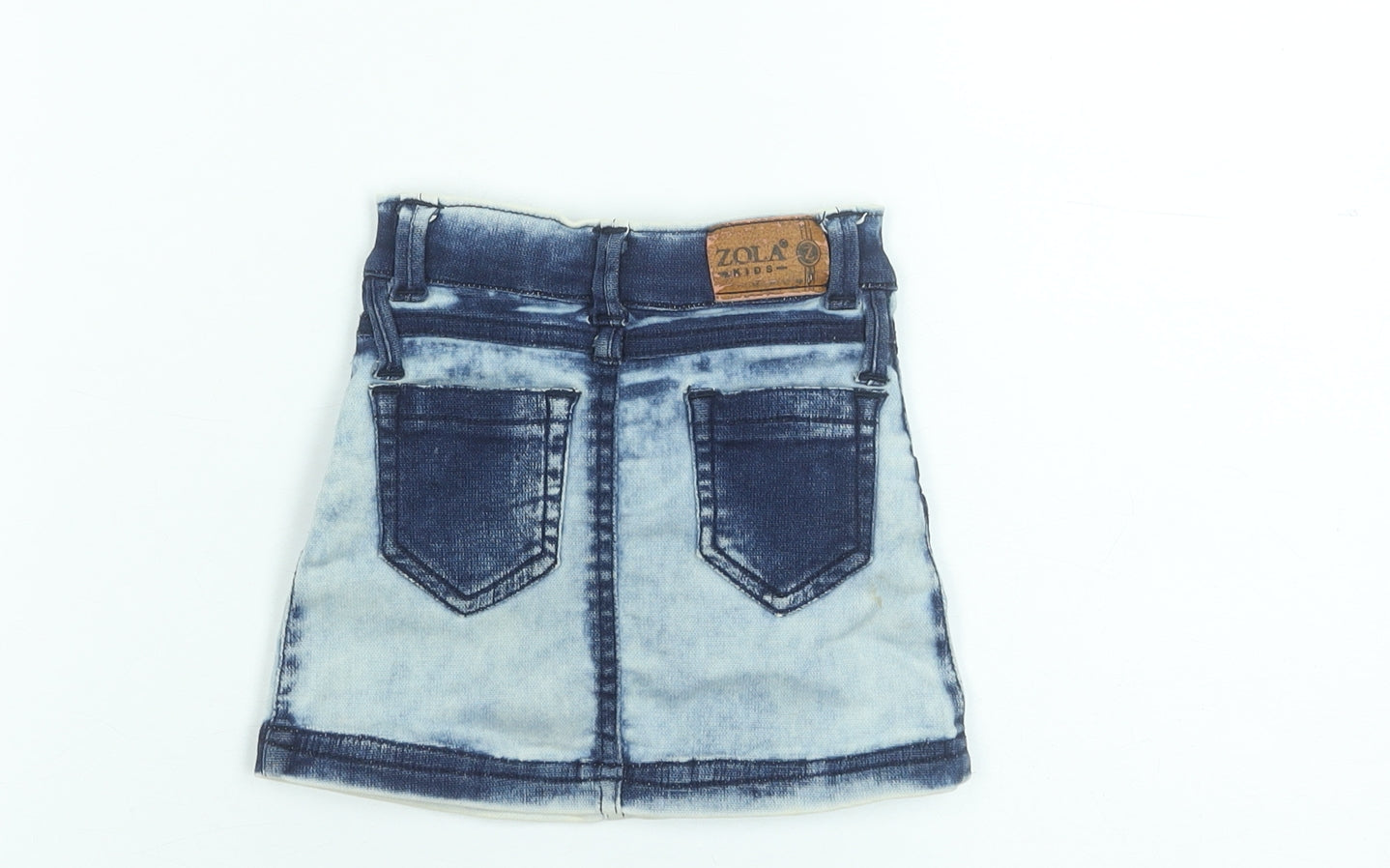 Zola Kids Blue Denim Mini Skirt Girls Size 20 Plus Casual Stretch