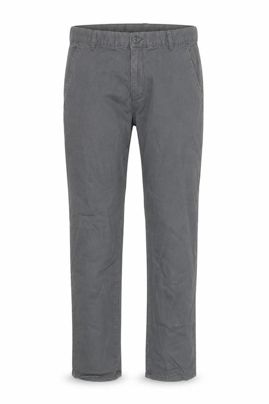 Avenue Men's Grey Chino Trousers Size 36 Regular Fit Cotton Blend
