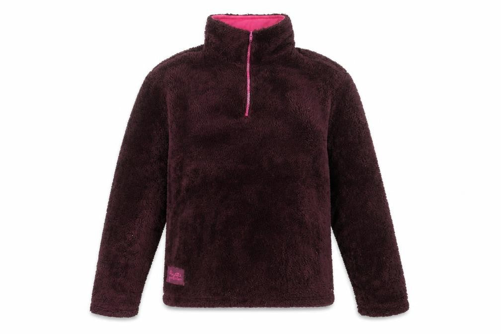 Regatta Girls Brown Fleece Pullover Sweatshirt 16 Years 1/4 Zip Outdoor Top