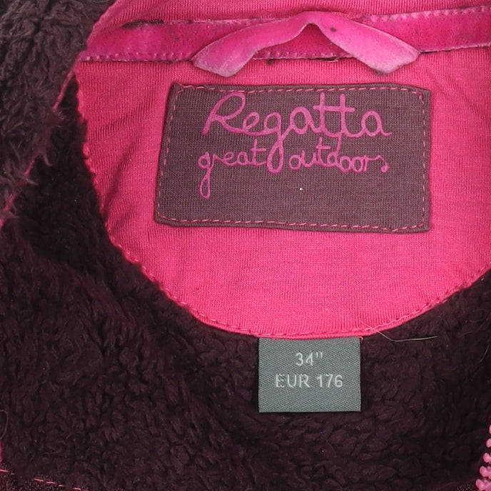 Regatta Girls Brown Fleece Pullover Sweatshirt 16 Years 1/4 Zip Outdoor Top